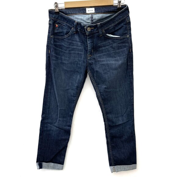 Hudson‎ Bacara Straight Flood Cuff Denim Jeans Dark Wash Low-Rise Womens 28 - Picture 2 of 16